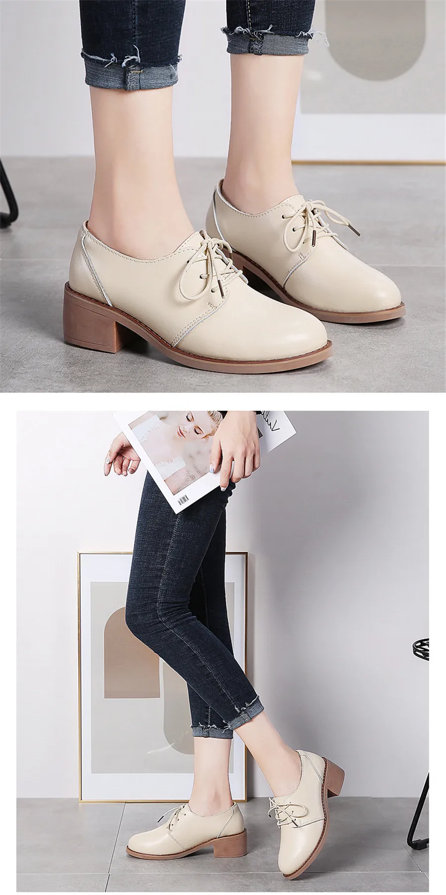 STQ/осенние женские кроссовки на плоской подошве; женская повседневная обувь из натуральной кожи на шнуровке; Легкие дышащие лоферы на плоской подошве; 729