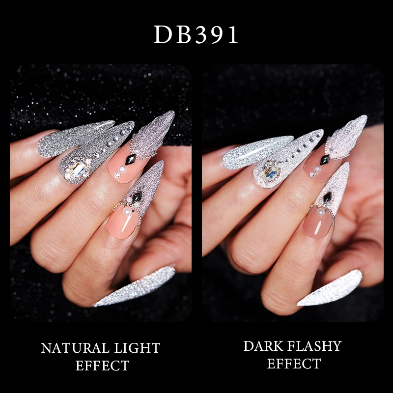 Mtssii Reflective Glitter Gel Nail Polish 6ml Sparkling Auroras Laser Nail Gel Nail Art Varnish Semi Permanent Top Base Gel