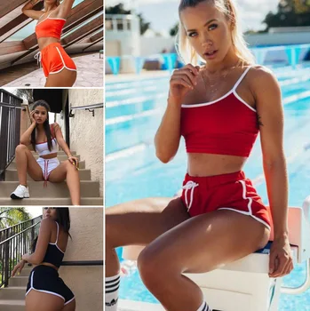 

Women Sports Swimwear Solid Bikini Set Fitness Yoga Two Piece Swimsuit Beachwear