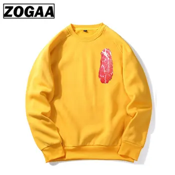 

2019 New Funny Simulated Meat Printed Men's Hoodie Fashion Winte Autumn Men Women Cotton Hoodies Sweatshirt Tops Pullover Hooded