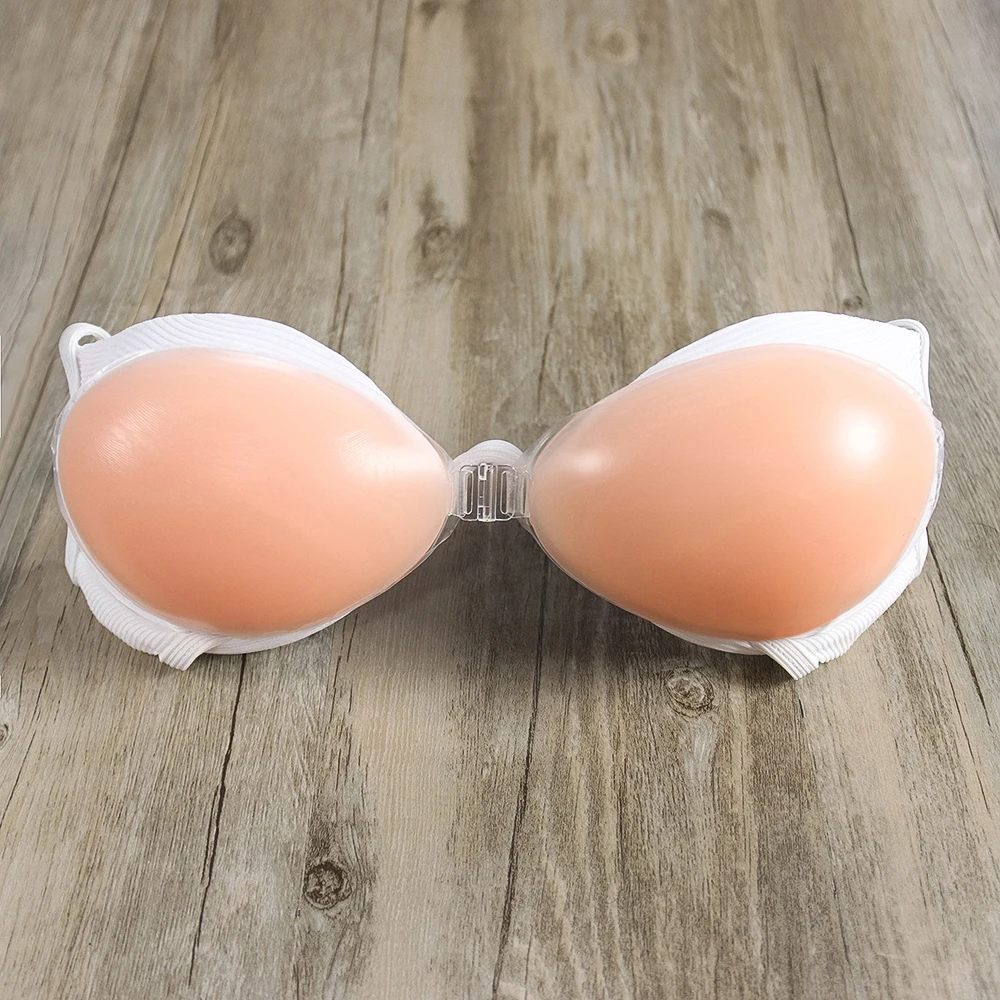 

Sexy Invisible Bra For Women Silicone Strapless Bikini Chest Pad Adhesive Push Up Sponge Bra Backless Bandage Chest Sticker