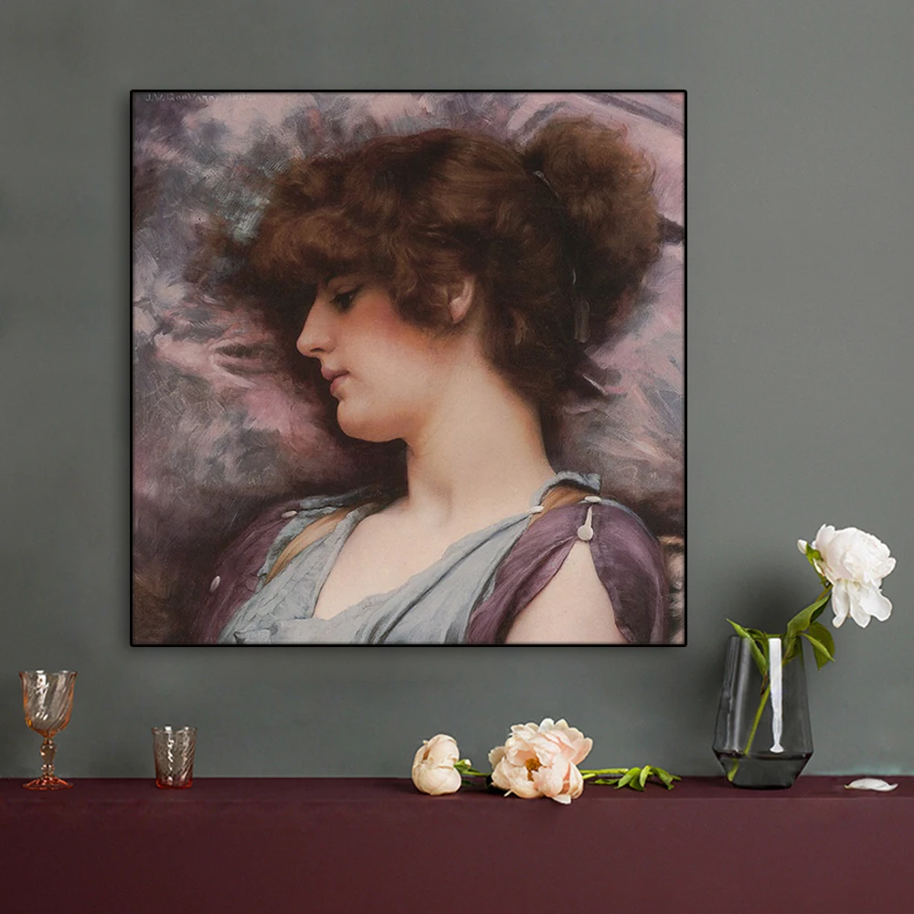Beauty Girl by John William Godward холст живопись каллиграфические плакаты картинки настенные