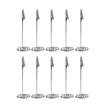

10pcs Place Card Holder Memo Holder Clip Photo Holder Table Number Holder Silver