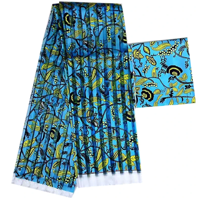 Африканская ткань органза шелк воск Горячая Африканский Воск принты шелковые ткани для женского платья