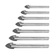 

4/7 Pieces Glass Tile Drill Bits Triangular Marble Spear Head Ceramic Drilling Tools Spade Concrete Opener Brick Punching Head