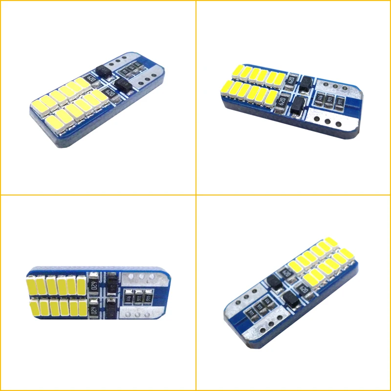 Высококачественный автомобильный светодиодный индикатор T10 Canbus W5W 24SMD 3014