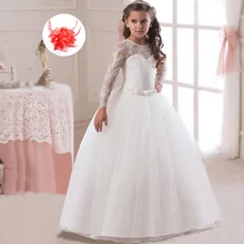 Милая одежда для свадебного платья, испанские Новые платья с длинными рукавами для девочек 6-11, 12, 13, 14 лет на весну и осень