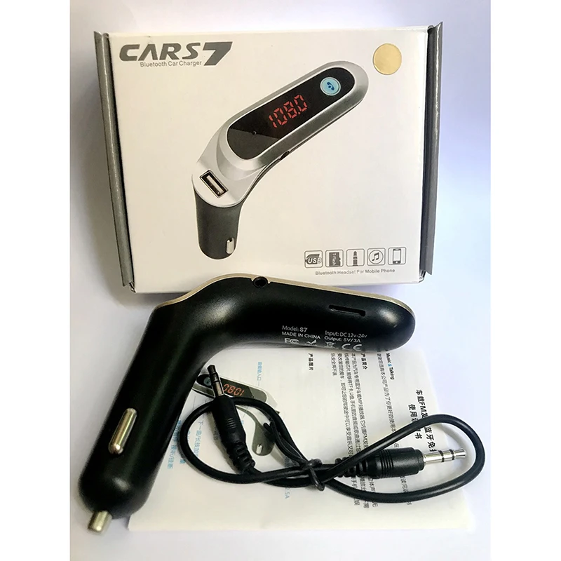 Original S7 Wireless Bluetooth Car Kit MP3 Player Hands-free Call USB Charger FM Transmitter
