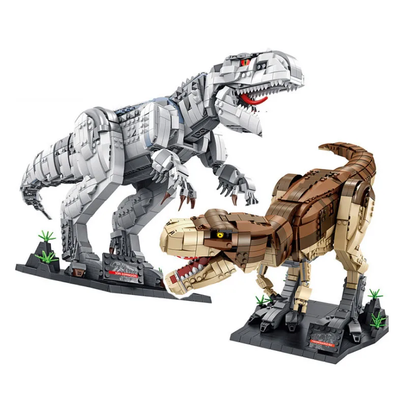 New Dinosaur Worlds Series The Indominus Rex Building Blocks Set Classic MOC Ideas Tyrannosaurus Child Education Toys Gifts | Игрушки и
