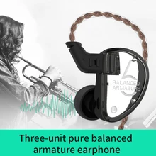 KZ AS06 3BA сбалансированные наушники-вкладыши HIFI спортивные наушники для бега KZ ZS10 BA10 ZS6 ZST ES4 ZS5 AS16 ZSN