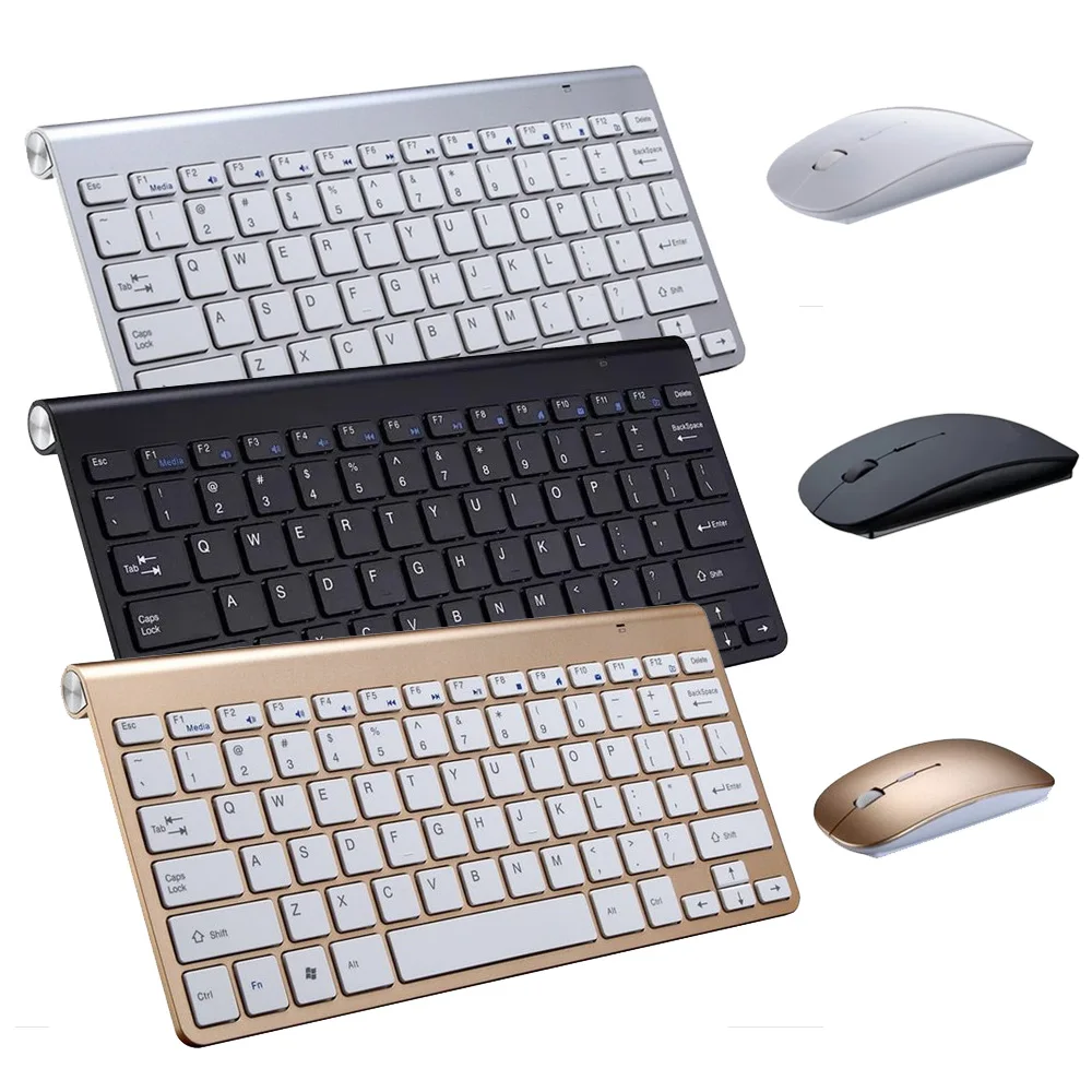 Портативный беспроводной клавиатура и мышь комплект для Mac тетрадь ноутбука ТВ коробка 2,4 ГГц мини клавиатура офисные IOS Android