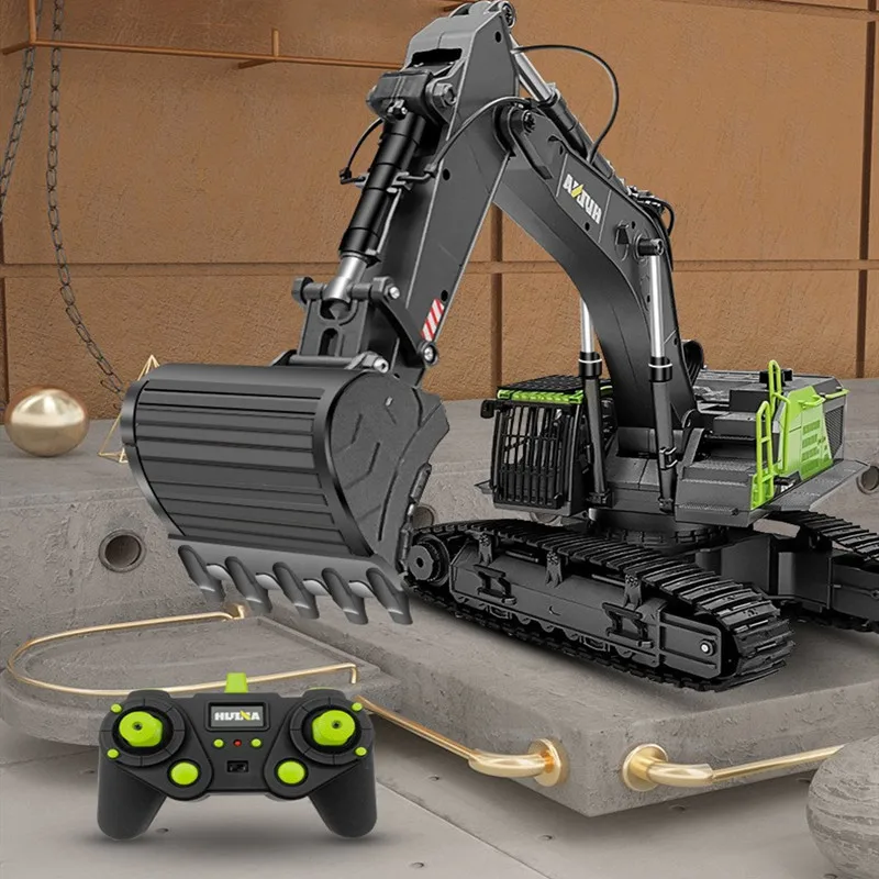 64CM Large RC Excavator 1:14 RC Alloy Excavator Remote Control Engineering Vehicle Remote Control Truck With Light Sound Vehical 2