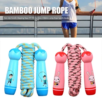 

3M Jump Rope Wooden Handle Cotton Rope Skipping Sports Skipping Rope Practice Speed Jump Children Kid Fitness Equipment Training