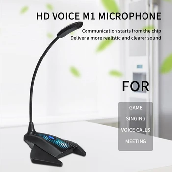 

MAMEN Desktop USB&3.5mm Plug Condensador Microphone Game Mic Karaoke Microfone for Computer Playing Sing Meeting Live Microfono