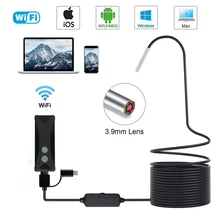 3,9 мм wifi эндоскоп камера IP67 водонепроницаемая змея камера с 6 светодиодами для Android iPhone iOS PC endoscopio бороскоп endoskop