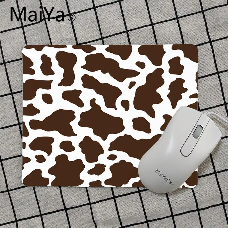 Maiya Высокое качество корова шаблон Ноутбук игровой мыши коврик для мыши Лидер продаж подставка под руку мышь - Цвет: No Lock Edge18x22cm