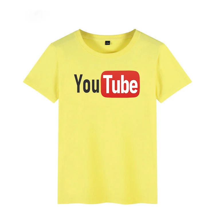 Новинка 2019 Повседневная футболка видео сайт youtube Hip хип хоп o образным вырезом