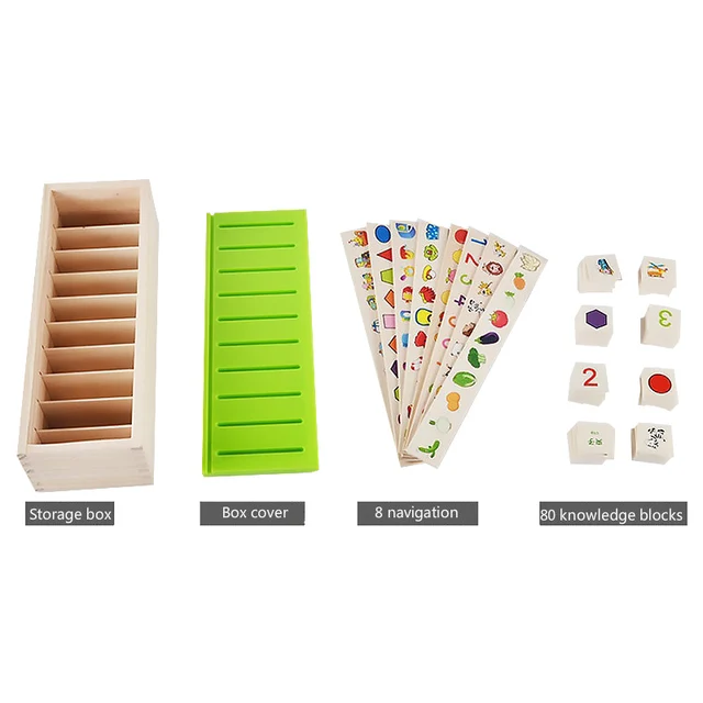 Mathematical Knowledge Classification Cognitive Matching Kids Montessori Early Educational Learn Toy Wood Box Gifts for Children 6
