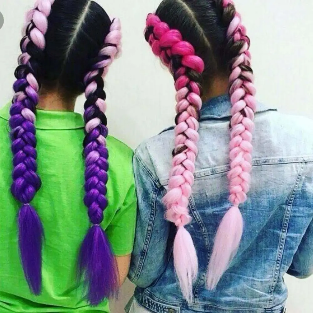 

Hair Braid Synthetic Jumbo False Braid Pre Stretched Afro Wholesale Ombre Braiding Hair Extensions Color Dreadlocks Kanekalon