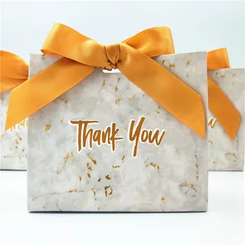 

New Creative Bronzing Marble Gift Box Bag Packaging Wedding/Party Favors Candy Boxes Baby Shower Paper Chocolate Gift Boxes
