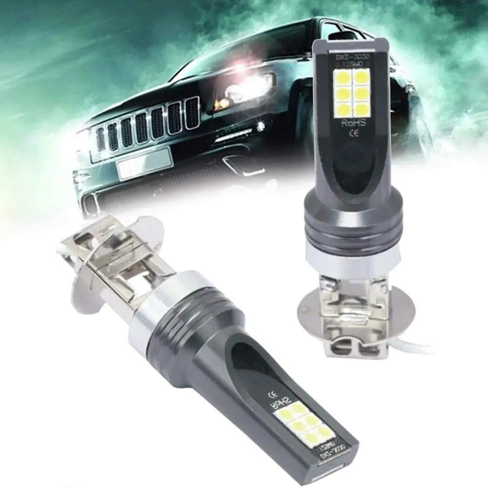 2 шт. H3 DC 12 V-24 V 350W желтый Автомобильный светодиодный противотуманный светильник конверсионные лампы головной светильник комплект 6000 K-6500 K автомобиль