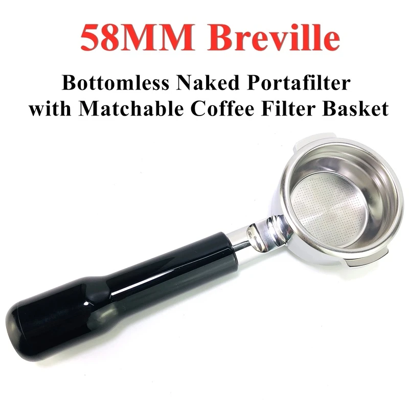 Breville 58mm Bottomless Espresso Naked Portafilter For Breville Bes900