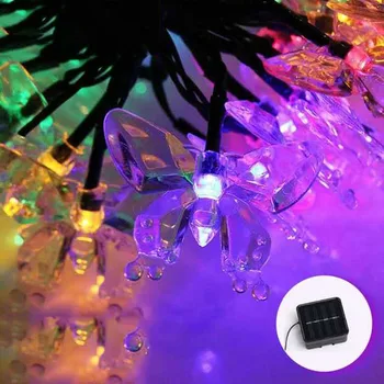 

5M20LED Solar String Butterfly String Lights Waterproof Outdoor Christmas Bar Hotel Decorative Solar Christmas Lights Outdoor