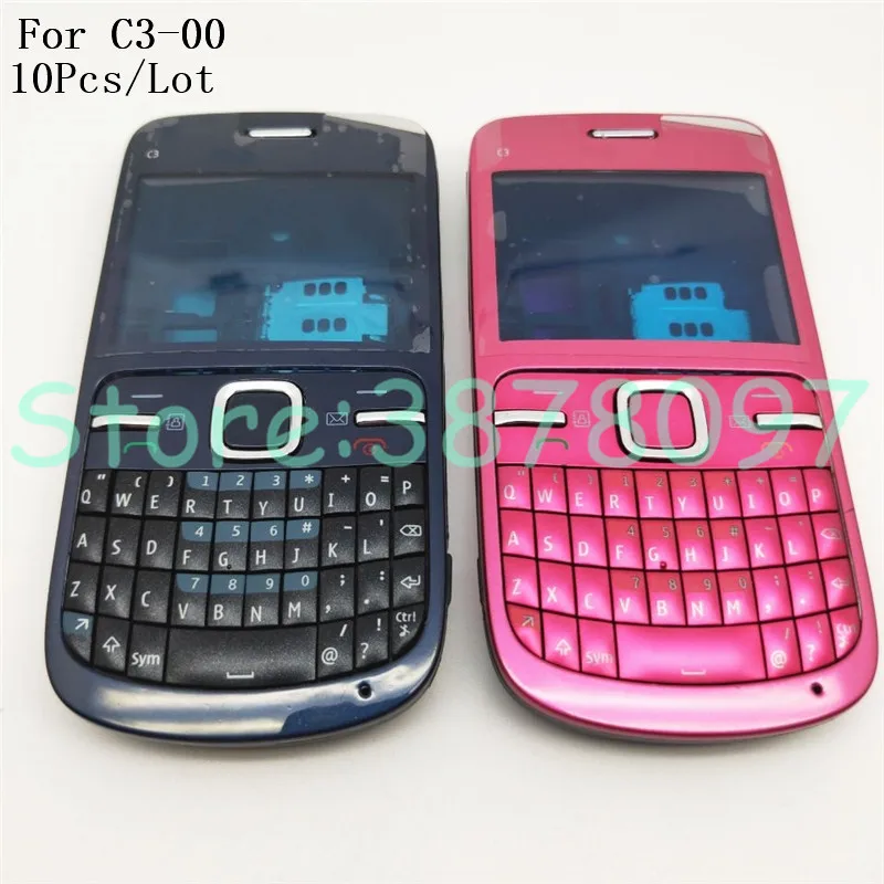 Оригинальный Полный Корпус для Nokia C3 10 шт./лот задняя крышка аккумулятора