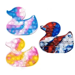 Jouet en Silicone pour Animal, canard, Fidget, Simple, fossette, Antistress, cadeau 