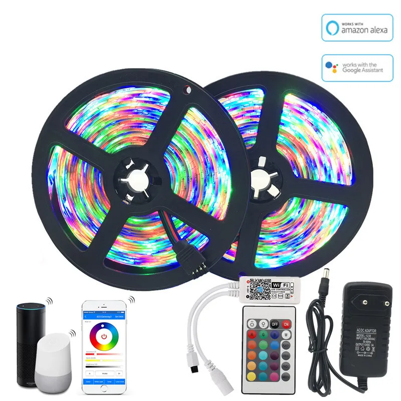 5 м 10 15 2835 RGB СВЕТОДИОДНАЯ лента SMD водонепроницаемая 12 В Диодная Светодиодная