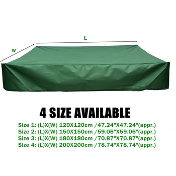 

Oxford Cloth Green Waterproof Sandbox Cover With Drawstring UV Protection Dustproof Sandpit Pool Cover Anti Dust Rain Supplies