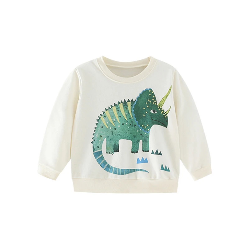 Saileroad Moda Rinoceronte Crianças Bebê Hoodies Meninas Moletom Menino Manga Longa Camiseta Topos Esporte Camisola 2 Saileroad camisa esportiva infantil com capuz,