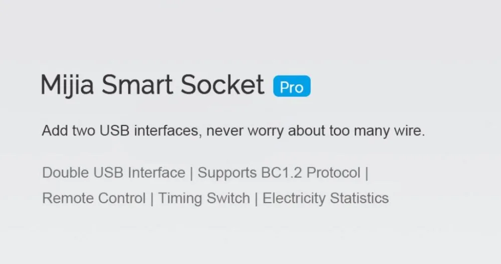 Xiaomi mi jia Smart mi основное гнездо обновленная версия, с 2 USB интерфейсом/BC1.2 Быстрая зарядка для комплектов умного дома xiaomi