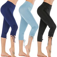 Loozykit, женские Леггинсы для йоги размера плюс, для спортзала, фитнеса, длиной до середины икры, с высокой талией, штаны для бега, спортивные тянущиеся женские леггинсы, штаны для йоги