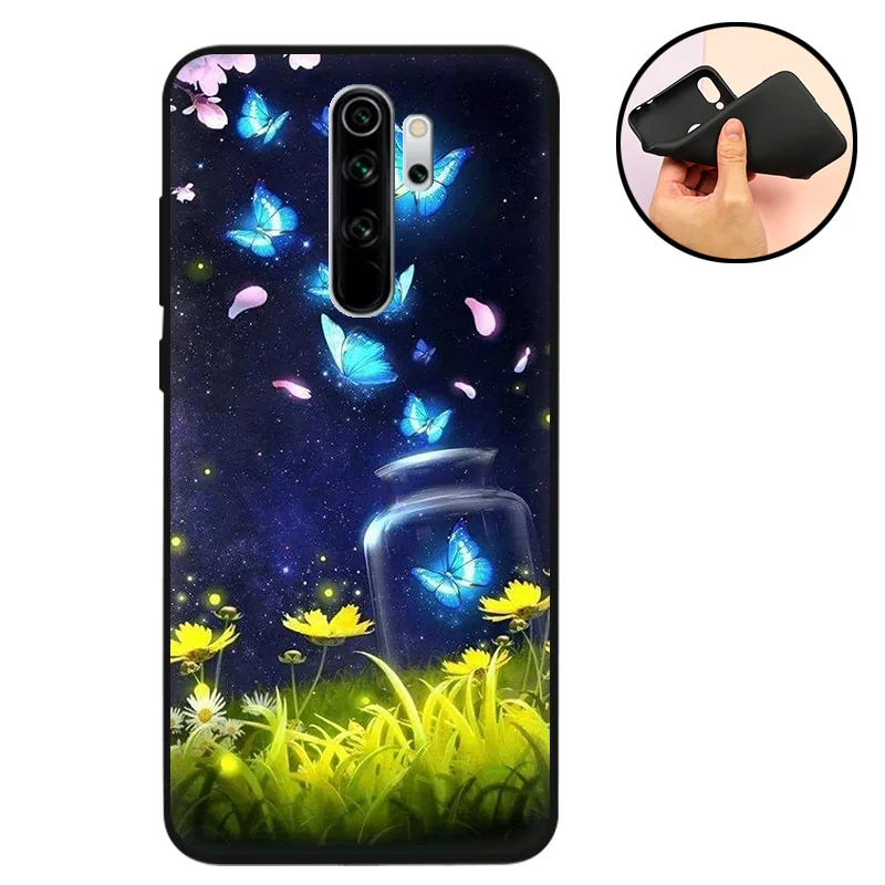 BLD22 Чехол для Redmi Note 8 Pro, черный бампер для Xiaomi Redmi Note8 Pro, чехол для телефона, Мягкая силиконовая задняя крышка из ТПУ для Redmi Note 8 T 8 T, чехол - Цвет: BLD22