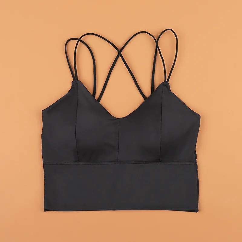 Ice Silk Beauty Back Sport Bras Women Cross Straps Wireless Push-Up Lingerie Fitness Yoga Leisure Vest,sports bra,women lingerie,womens bras,sports underwear,womens lingerie