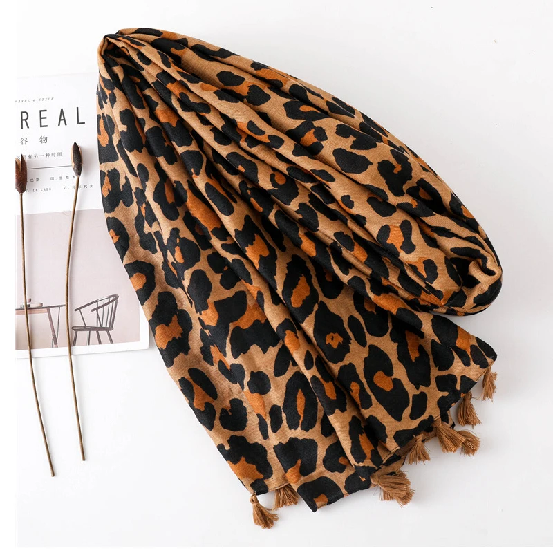 Fashion new women scarf summer shawls and wraps leopard print hijab scarves ladies pashmina foulard femme christmas (9)