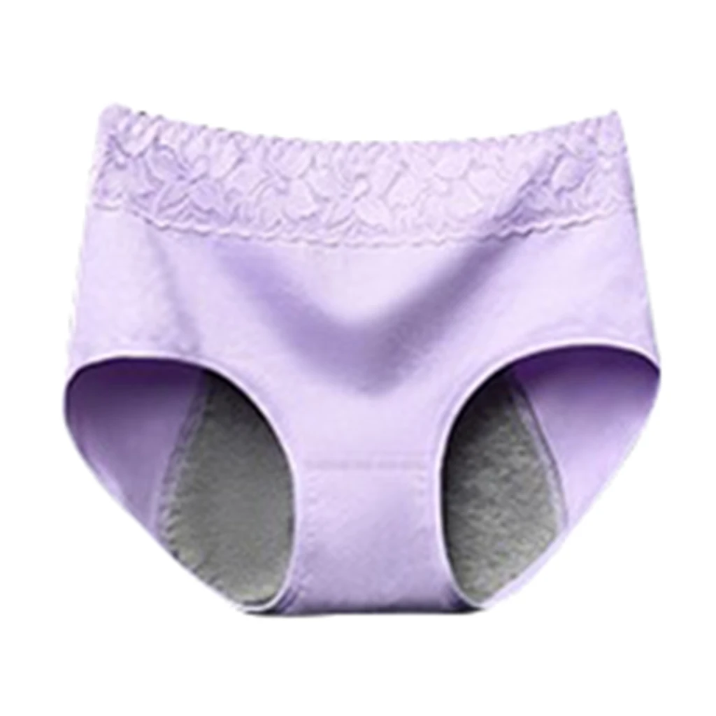 Women's Period Panties Purple Cotton Physiological Underpants Underwear Panties Waterproof Intimates Briefs