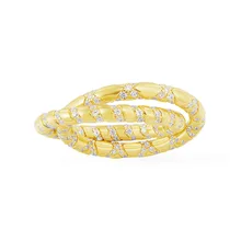 SLJELY, модное 925 пробы, серебряное, желтое, золотое, переплетенное, двойные круги, кольцо на палец, проложенный цирконием, Женские Ювелирные изделия Mana