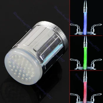 

Temperature Sensor 3 Colors Changing LED Light Faucet Water Tap No Battery!