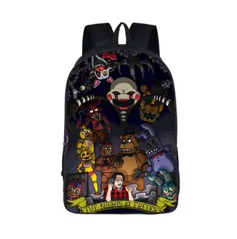

16inch Cartoon five nights at freddys School Bags Backpack Children Schoolbags For Teenagers Boys&Girls School Book Bag Kids