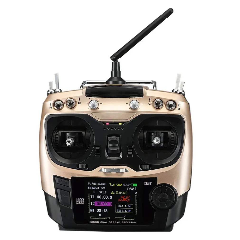 

Radiolink AT9S Pro 10/12CH RC Transmitter with Receiver R9DS 2.4G Radio Controller for Drone Multicopter Helicopter