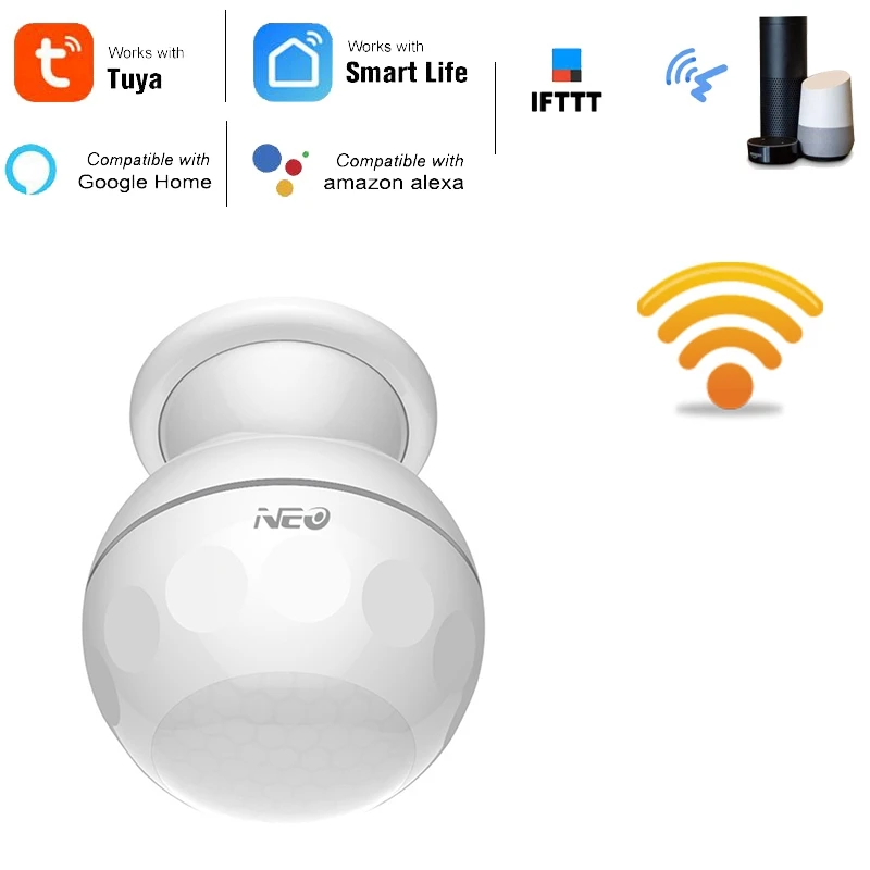 NAS-PD02W WIFI PIR датчик движения Детектор Tuya Smart Life приложение умный дом автоматизация
