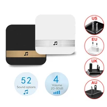 Sonnette d'intérieur intelligente AC90 250V, carillon sans fil, wi fi, US/EU/UK/AU, contrôle via application EKEN V5/V6/V7/M3, 1 pièce