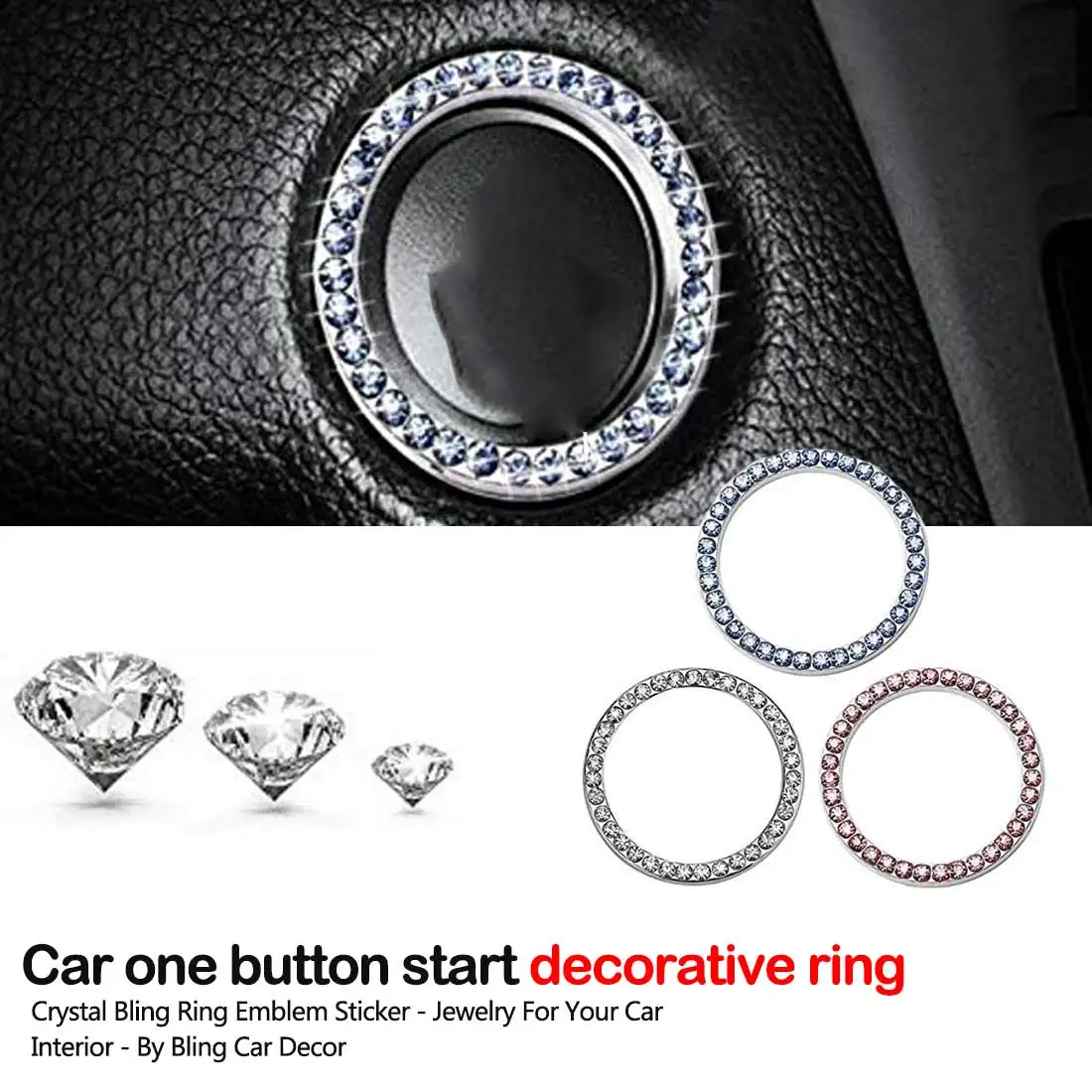 Хрустальное кольцо для ключей зажигания двигателя автомобиля Mitsubishi ASX Outlander Lancer EX