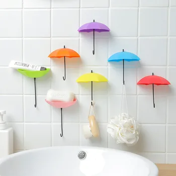

Umbrella Modeling Walls Viscose Nailless Hook 3 PCs Decoration Single Sky Hook Creative Adhesive Hook
