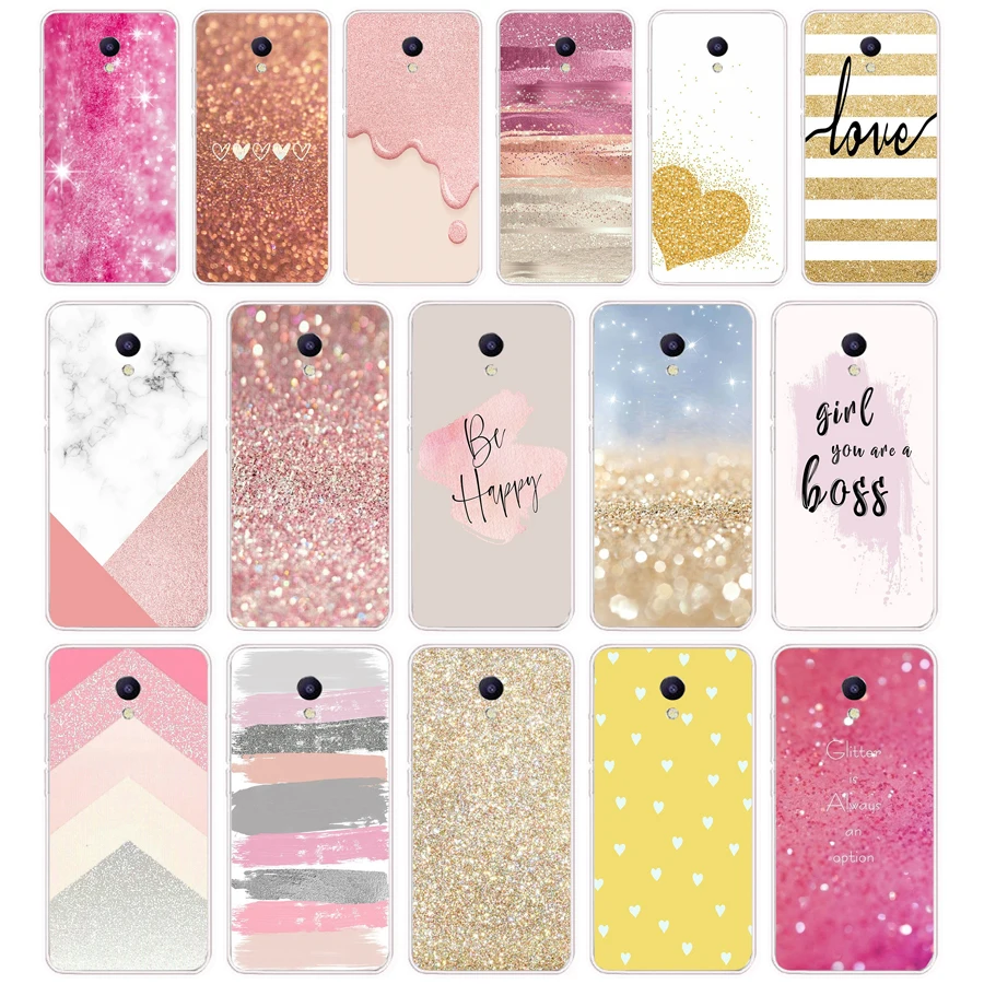 70SD Glitter Bling Powder Soft Silicone Tpu Cover phone Case for Meizu M5 M5S M5C M6 M6S M6T Note Pro 7 Plus | Мобильные телефоны и