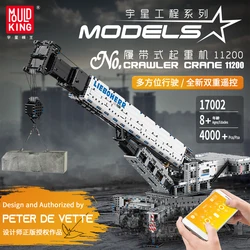 MOULD KING 17002 grúa sobre orugas 4000 Uds de alta tecnología aplicación remota Control Modelo de camión de bloques de construcción de montar los niños DIY Juguetes