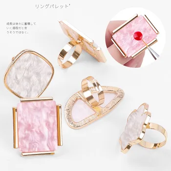 

Imitation shell ring palette False Nail Tips Drawing Nail Color Palette for Nail Color Mixing Display nail color tools