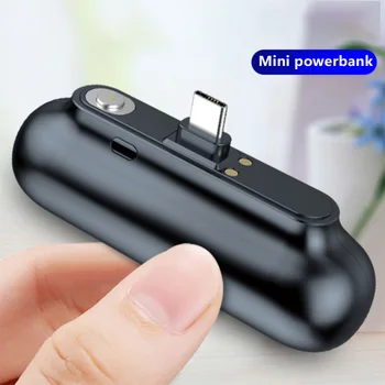 

2600mAh Mini Power Bank Charger Charging Station Type-C And Micro USB Poverbank Portable External Battery Charger For Xiaomi